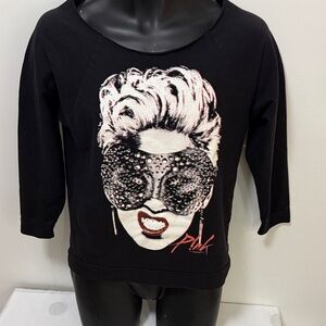 Black Graphic Women's Top